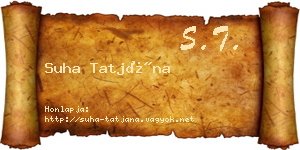 Suha Tatjána névjegykártya